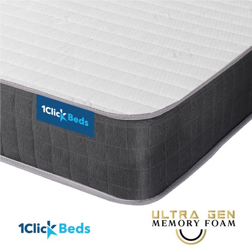 Black quilted memory foam - black,