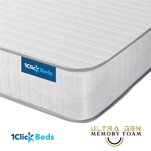 White quilted memory foam - memory,